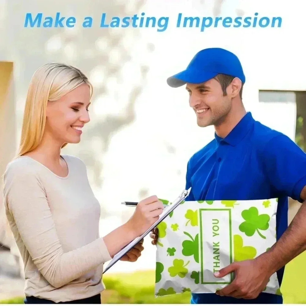 St Patrick's Day Poly Mailer 10x13 Inch 100 Pcs, Waterproof and Tear-Resistant S